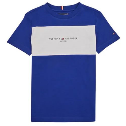 Tommy Hilfiger  ESSENTIAL COLORBLOCK TEE S/S  boys's Children's T shirt in Marine