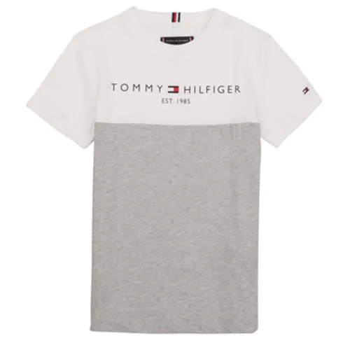 Tommy Hilfiger  ESSENTIAL COLORBLOCK TEE S/S  boys's Children's T shirt in White
