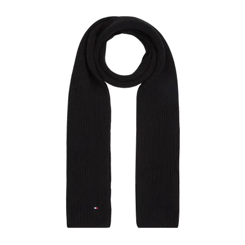 Tommy Hilfiger , Essential Flag Scarf for Men ,Black male, Sizes: ONE