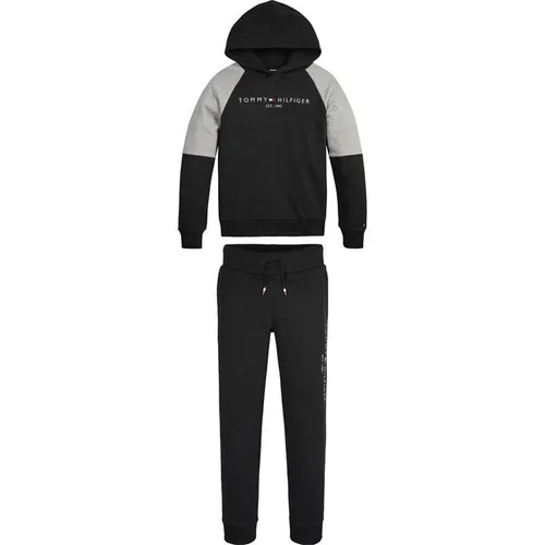 Tommy Hilfiger Essential Hooded Colorblock Set - Black
