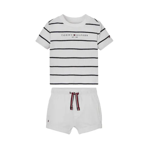 Tommy Hilfiger , Essential T-shirt and Bermuda Set ,Multicolor male, Sizes: