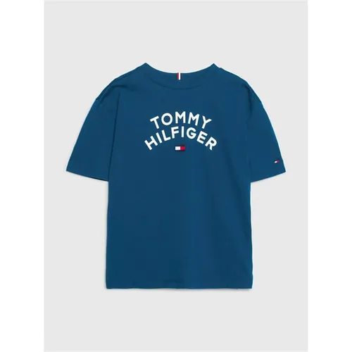 Tommy Hilfiger Flag Short Sleeve T-Shirt Juniors - Blue