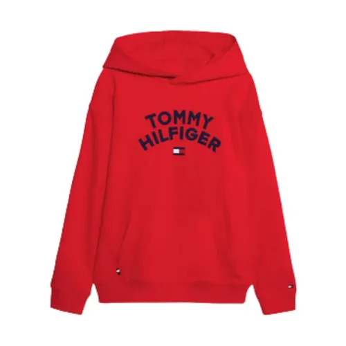 Tommy Hilfiger , Flag Sweatshirt for Kids ,Red male, Sizes: