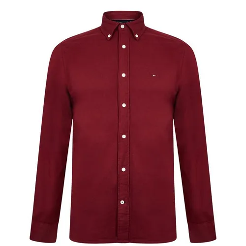 Tommy Hilfiger Flex Brushed Twill Regular Fit Shirt - Red