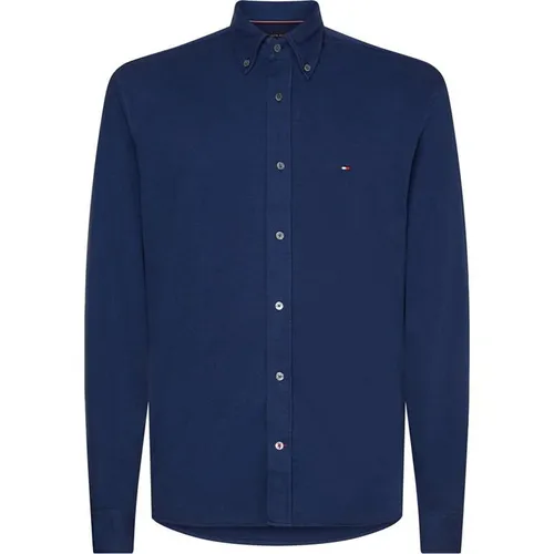 Tommy Hilfiger Garment Dyed Pique Rf Shirt - Blue