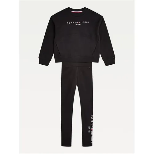 Tommy Hilfiger Girls Essential Sweater and Legging Set - Black