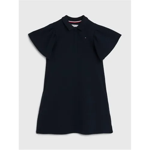 Tommy Hilfiger Girl'S Short Sleeves Polo Dress - Blue