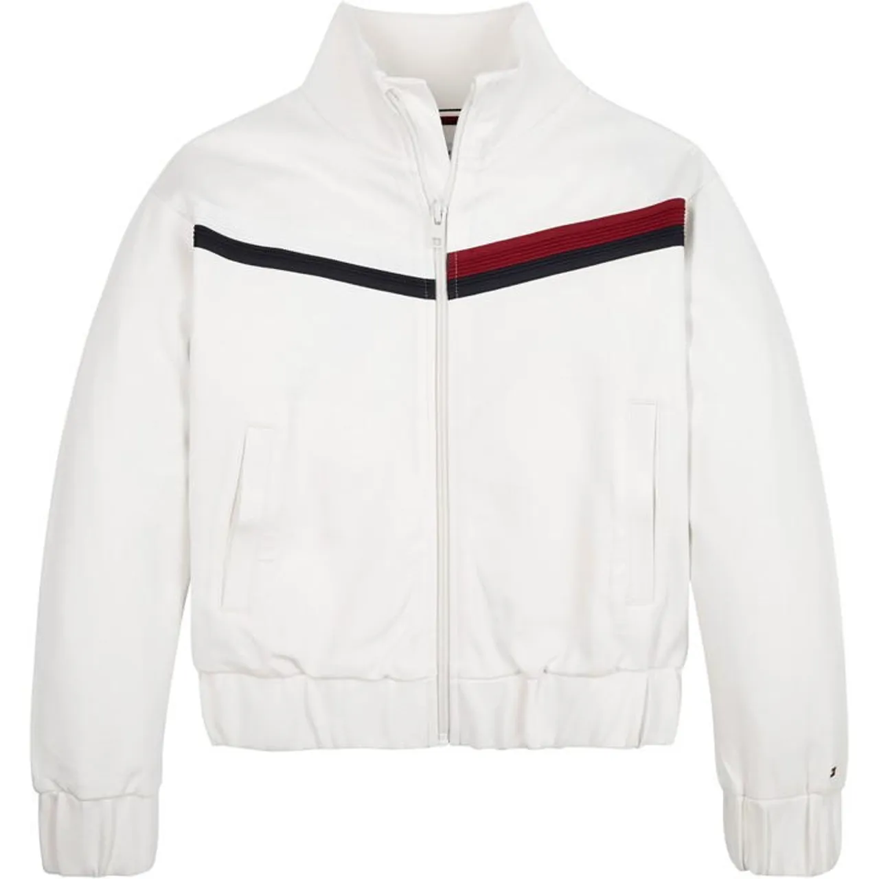 Tommy Hilfiger Global Stripe Zip-Through Jacket Junior - White