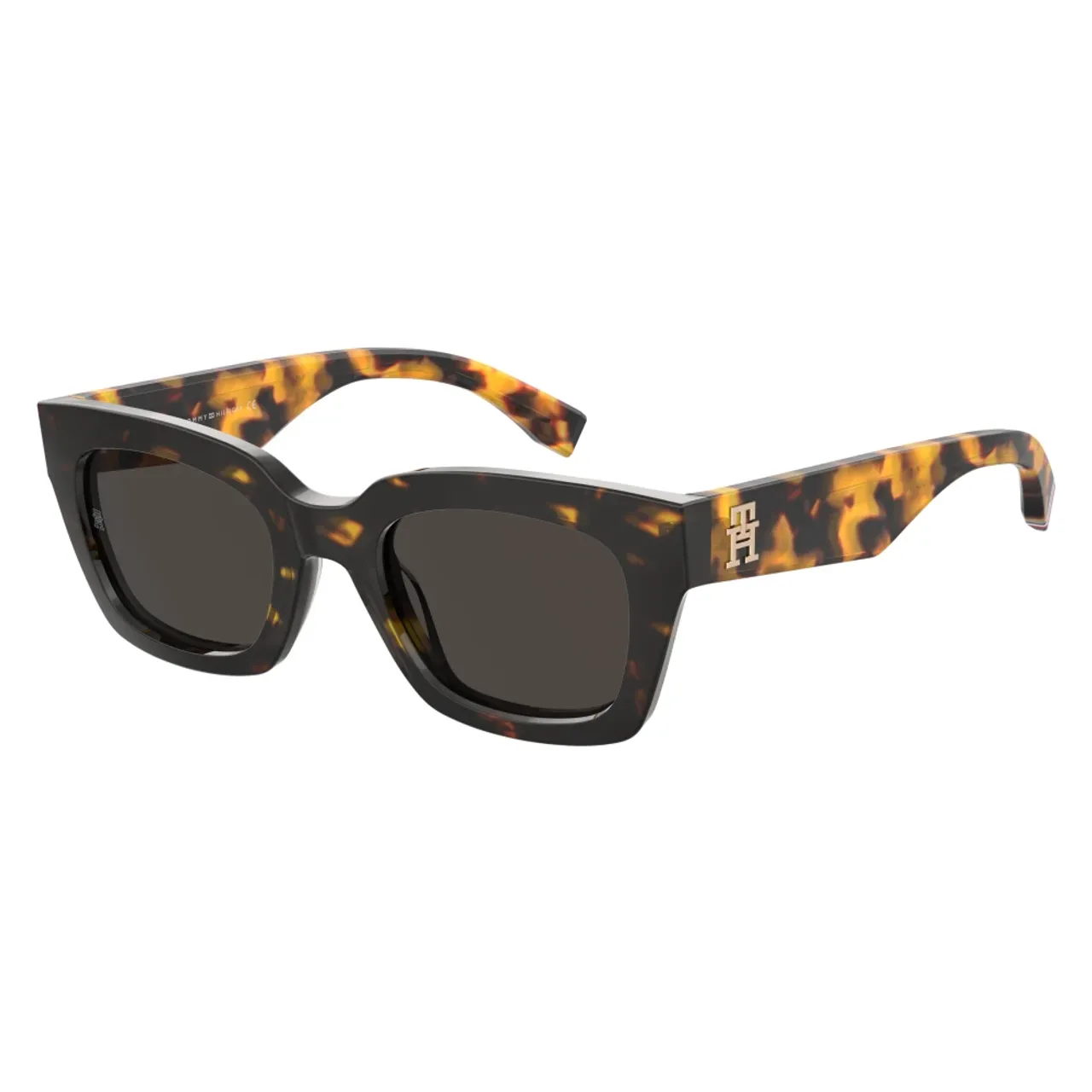 Tommy Hilfiger , Havana Orange/Brown Sunglasses ,Brown female, Sizes: