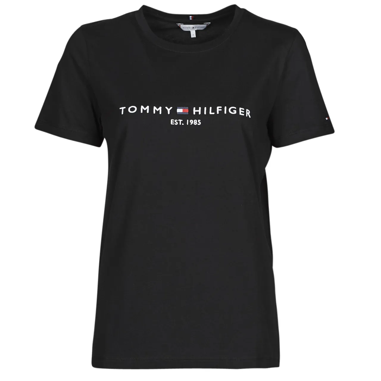 Tommy Hilfiger  HERITAGE HILFIGER CNK RG TEE  women's T shirt in Black