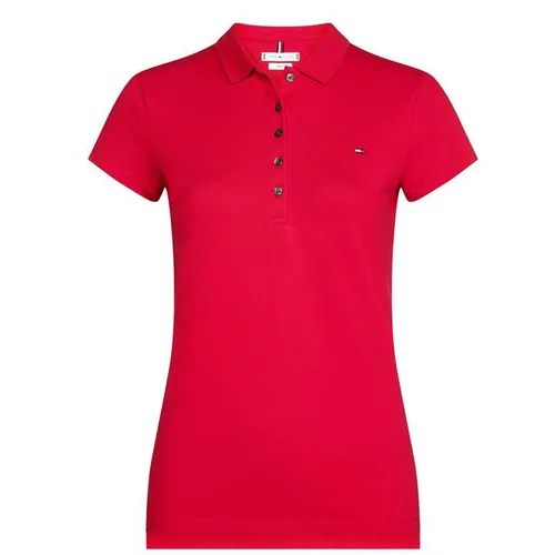 Tommy Hilfiger Heritage Short Sleeve Slim Fit Polo Shirt Ladies - Red