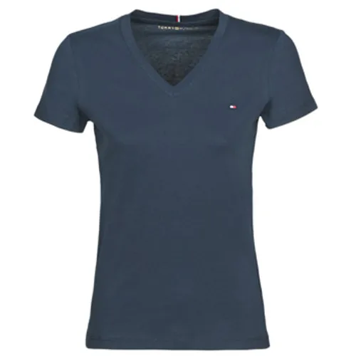 Tommy Hilfiger  HERITAGE V-NECK TEE  women's T shirt in Blue