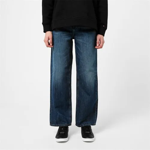 Tommy Hilfiger High Rise Relaxed Straight Jeans - Blue