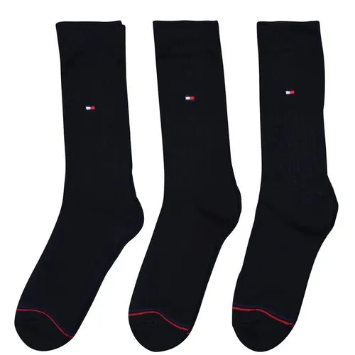 Tommy Hilfiger Hilfiger Bodywear Sports 3 Pack Mens Crew Socks - Black