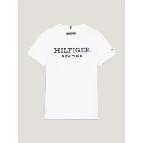 Tommy Hilfiger Hilfiger Monotype Embroidery Logo T-Shirt Boys - White