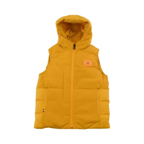 Tommy Hilfiger , Hooded Full Zip Vest ,Yellow male, Sizes: