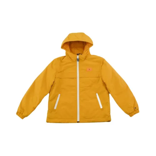 Tommy Hilfiger , Hooded Full Zip Windproof Jacket ,Yellow male, Sizes:
