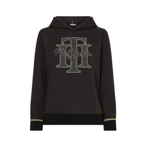 Tommy Hilfiger , Hooded Sweatshirt ,Black female, Sizes: