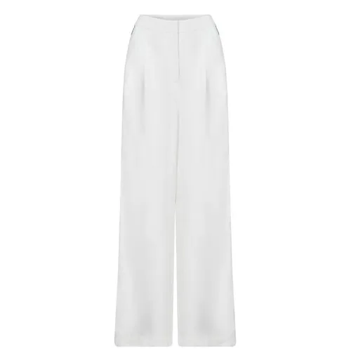 TOMMY HILFIGER Icons Wide Leg Stripe Trousers - White