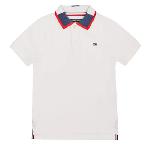 Tommy Hilfiger  KB0KB05658  boys's Children's polo shirt in White