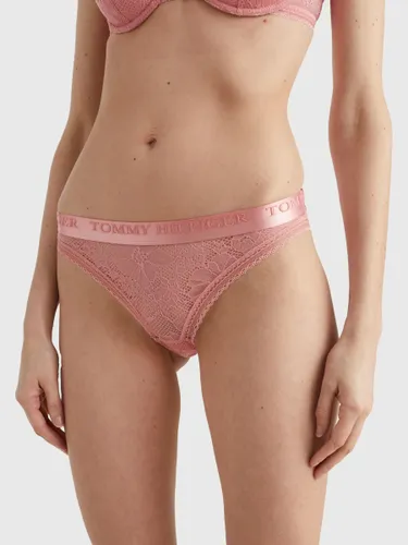 Tommy Hilfiger Lace Bikini Knickers, Flora Pink - Flora Pink - Female