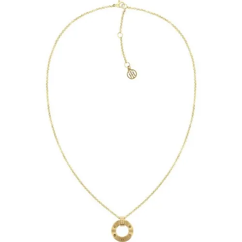 Tommy Hilfiger Ladies Tommy Hilfiger Gold Circular Necklace - Gold