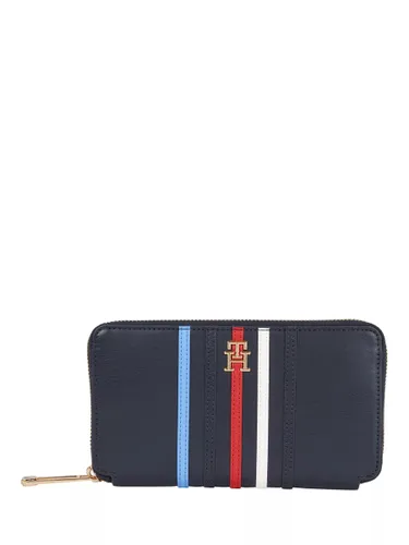 Tommy Hilfiger Large Zip Around Wallet, Space Blue/Multi - Space Blue/Multi - Female