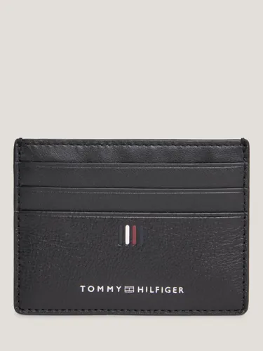 Tommy Hilfiger Leather Card Holder, Black - Black - Female