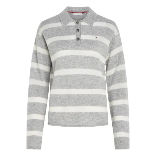 Tommy Hilfiger , Light Grey Sweaters ,Gray female, Sizes: