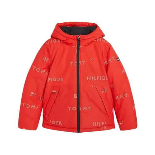 Tommy Hilfiger , Lightweight jacket with hood ,Red male, Sizes: