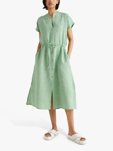 Tommy Hilfiger Linen Shirt Dress, Botanical Green - Botanical Green - Female