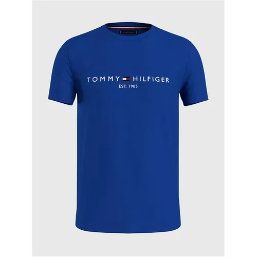 Tommy Hilfiger Logo Crew Neck T Shirt - Blue