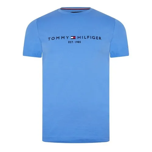 Tommy Hilfiger Logo Crew Neck T Shirt - Blue