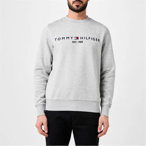 Tommy Hilfiger Logo Crew Sweatshirt - Grey