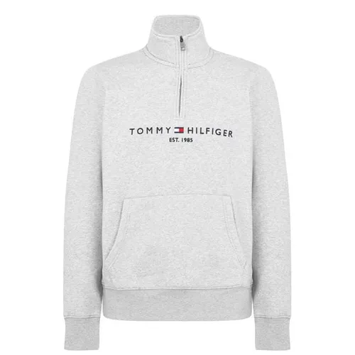 Tommy Hilfiger Logo Mockneck Sweatshirt - Grey