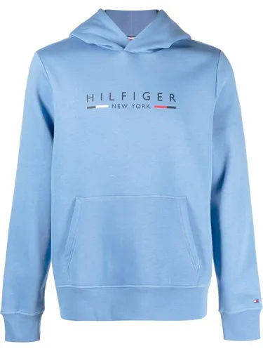 Tommy Hilfiger logo-print hoodie - Blue