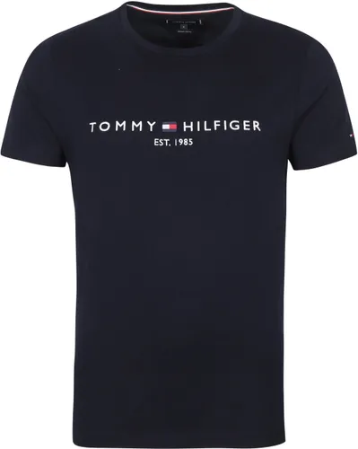 Tommy Hilfiger Logo T Shirt Navy Dark Blue Blue
