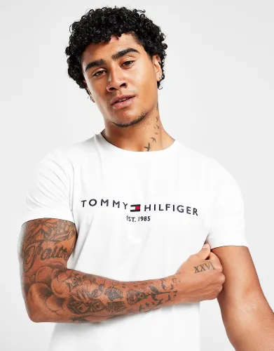 Tommy Hilfiger Logo T-Shirt - WHITE - Mens