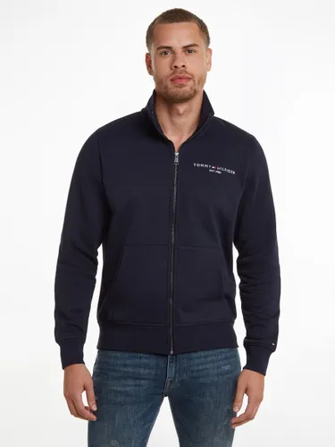 Tommy Hilfiger Logo Zip Through Sweatshirt, Desert Sky - Desert Sky - Male
