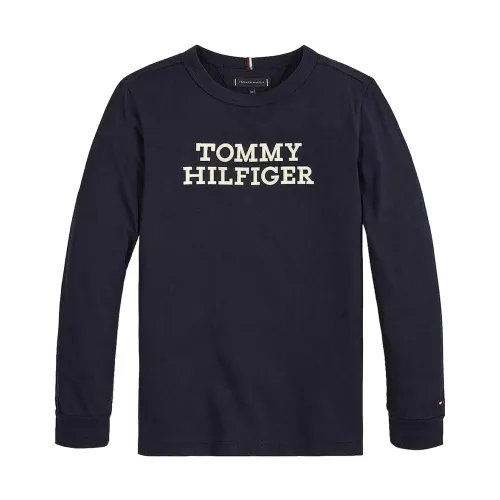 Tommy Hilfiger , Long Sleeve Slip-On T-Shirt ,Blue male, Sizes: