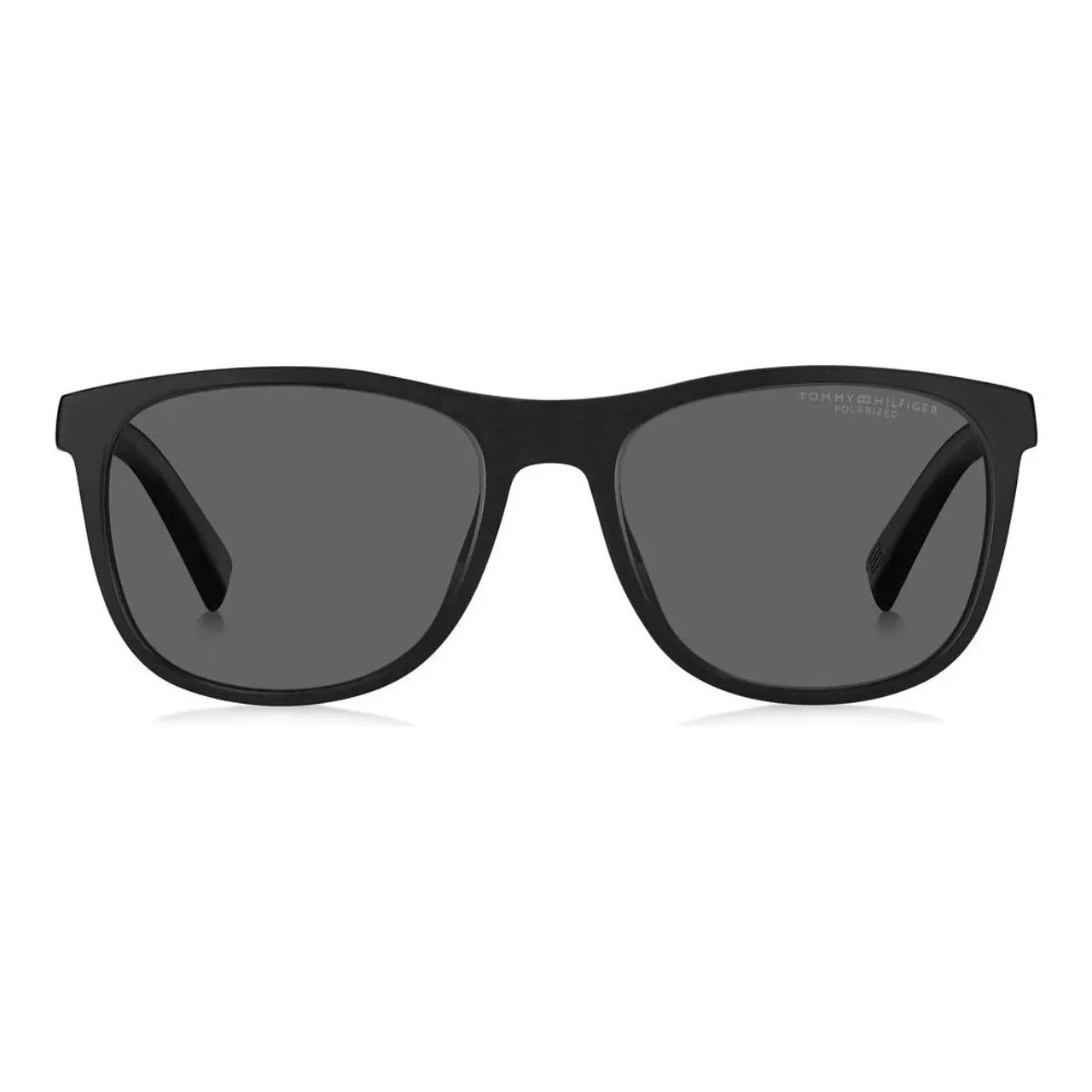 Tommy Hilfiger , Matte Black/Grey Polarized Sunglasses TH 2042/S ,Black male, Sizes: