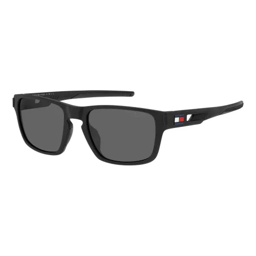 Tommy Hilfiger , Matte Black/Grey Sunglasses TH 1952/S ,Black male, Sizes: