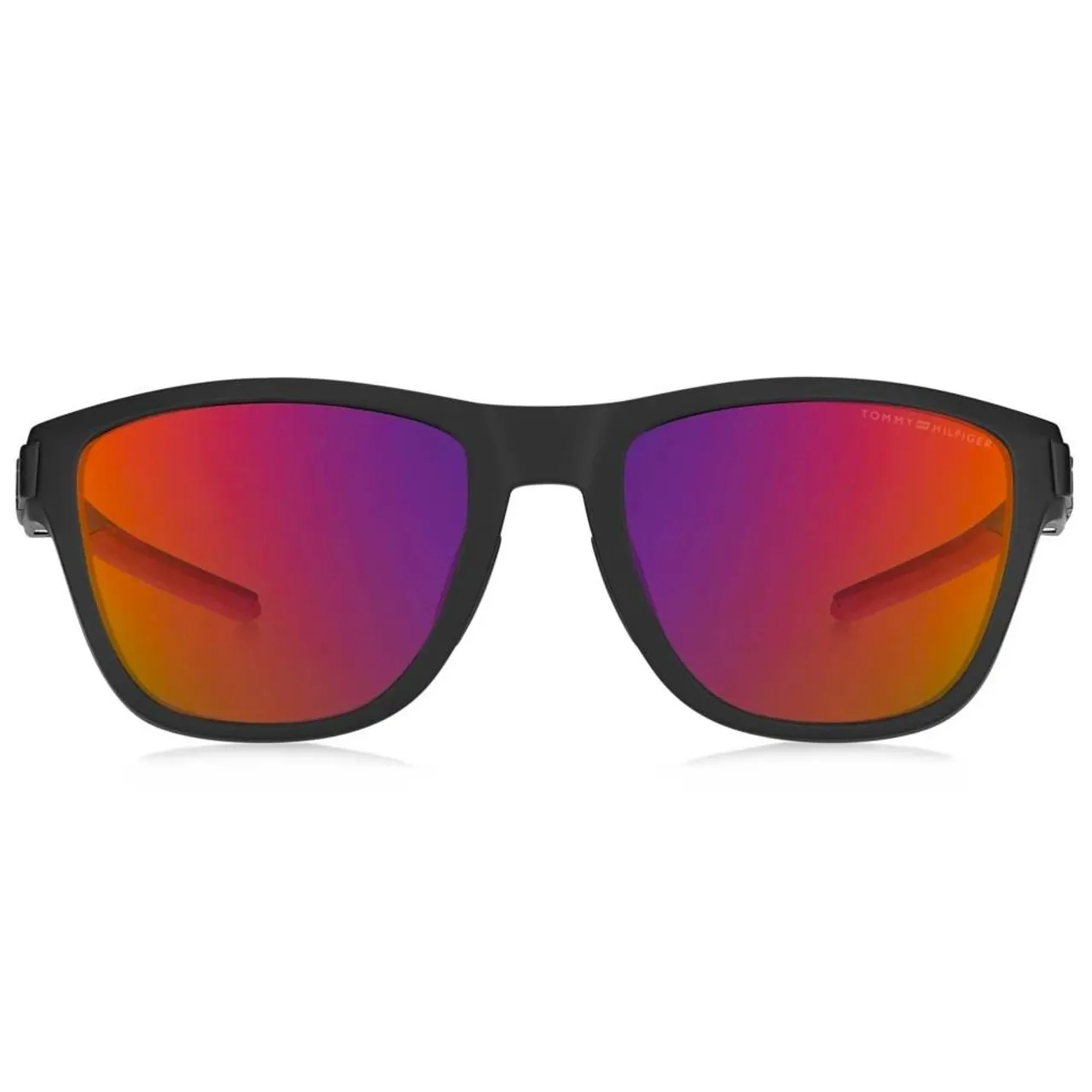 Tommy Hilfiger , Matte Black/Red Violet Infrared Sunglasses ,Multicolor male, Sizes: