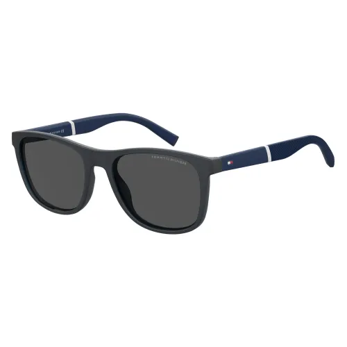 Tommy Hilfiger , Matte Blue/Grey Sunglasses TH 2042/S ,Blue male, Sizes: