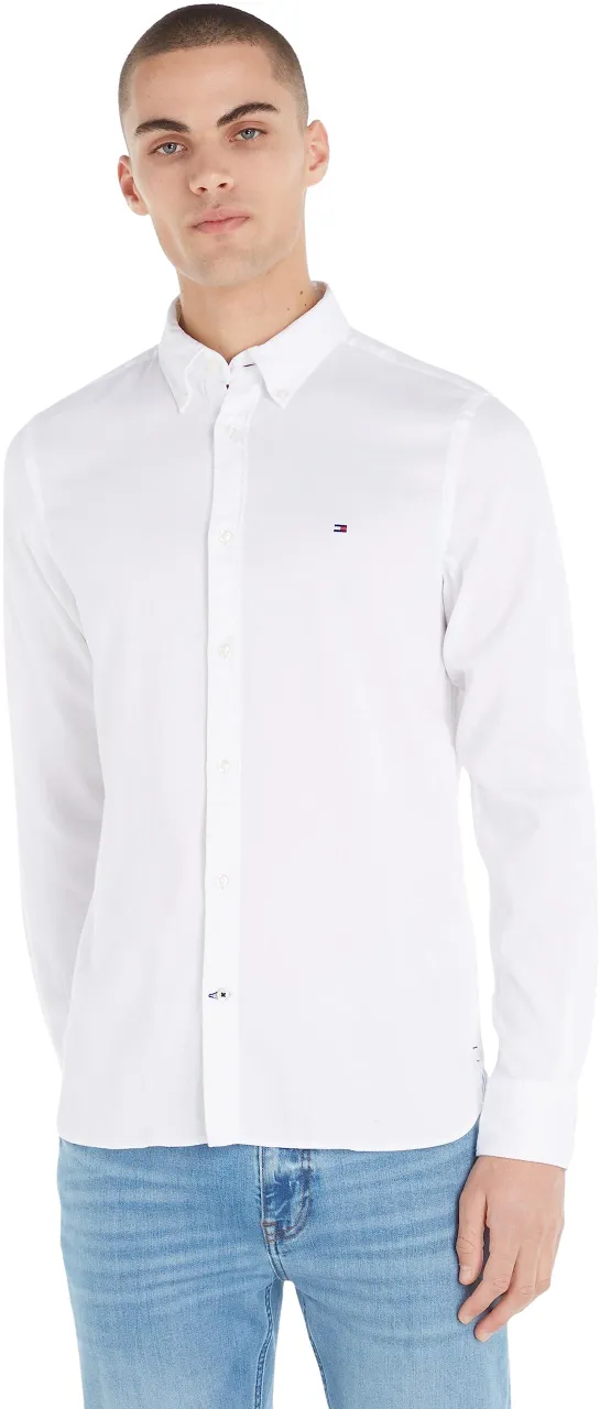 Tommy Hilfiger Men Core Flex Dobby Shirt Long-Sleeve