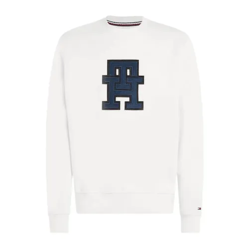 Tommy Hilfiger , Men Monogram Sweatshirt ,White male, Sizes: