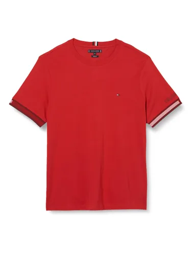 Tommy Hilfiger Men Short-Sleeve T-Shirt Flag Cuff Tee Crew