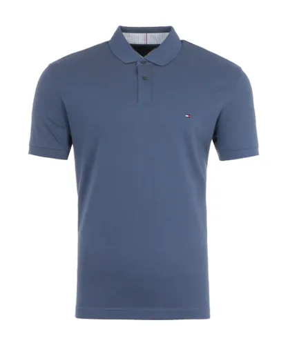 Tommy Hilfiger Mens 1985 Collection Flex Polo Shirt in Blue Cotton