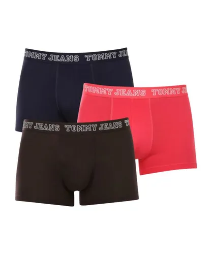 Tommy Hilfiger Mens 3 Pack Varsity Trunk Boxer Shorts in Multi colour - Multicolour Cotton
