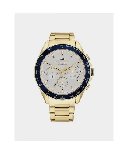 Tommy Hilfiger Mens Accessories Owen Chronograph Watch in Gold Stainless Steel - One Size